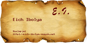 Eich Ibolya névjegykártya